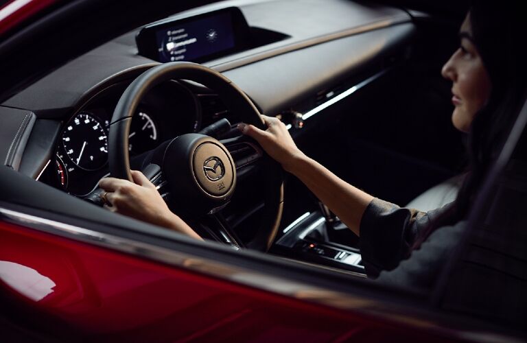 2020 Mazda CX-30 cockpit as seen from outside of drivers side door