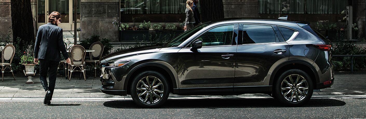 2020 Mazda CX-5 parked outside of a cafe