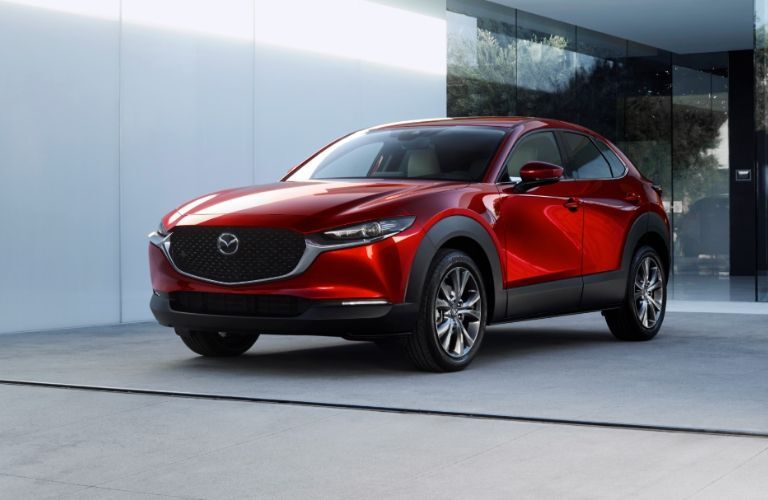 Red 2020 Mazda CX-30 in Driveway