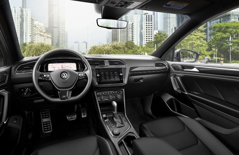 Front interior in the 2020 Volkswagen Tiguan