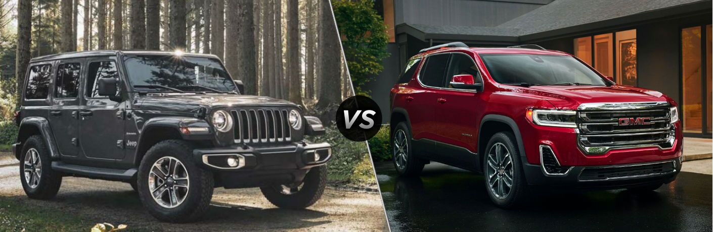 2020 Jeep Wrangler vs 2020 GMC Acadia
