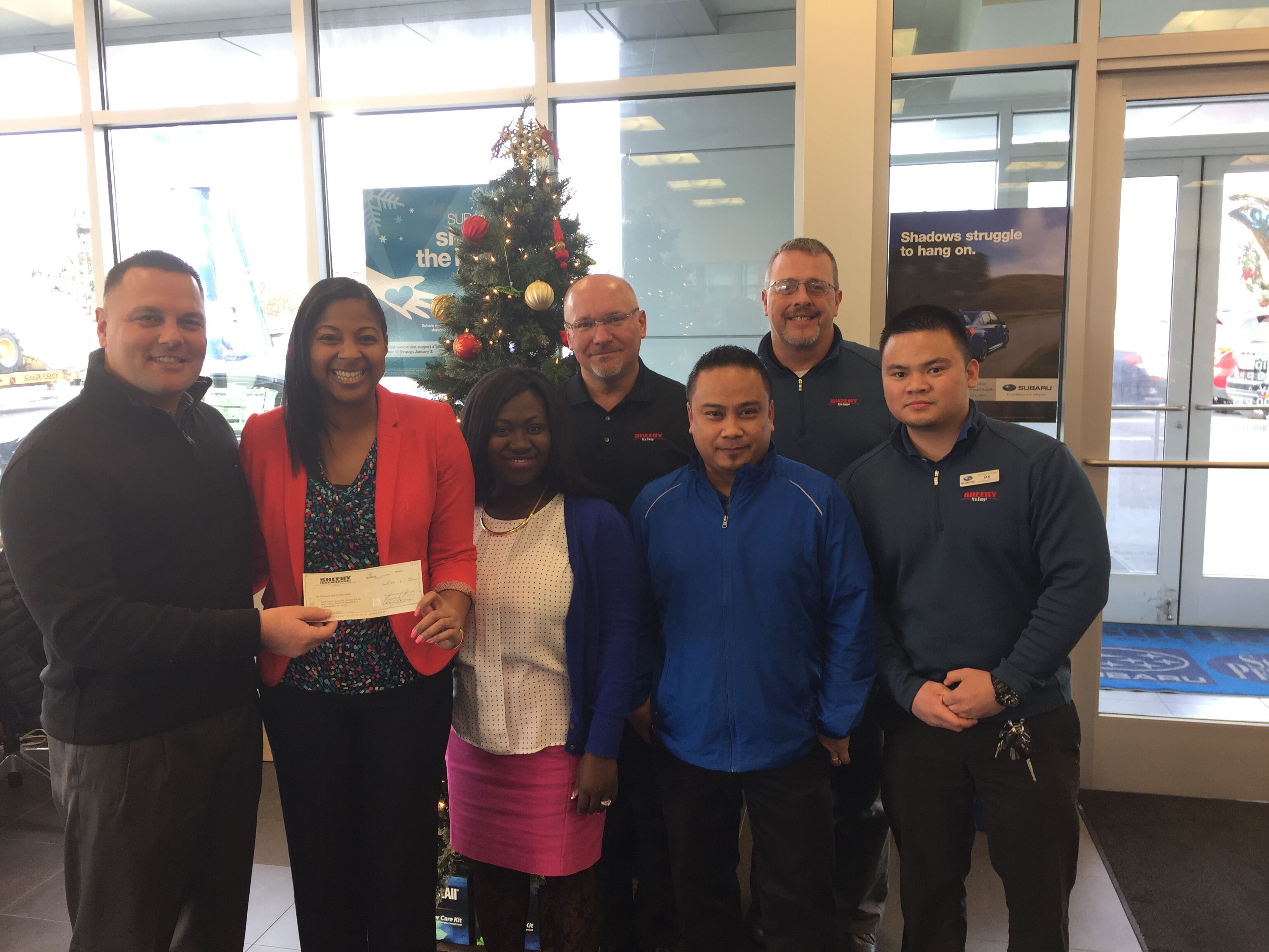 Sheehy Nissan of Subaru with the Bethany House representatives