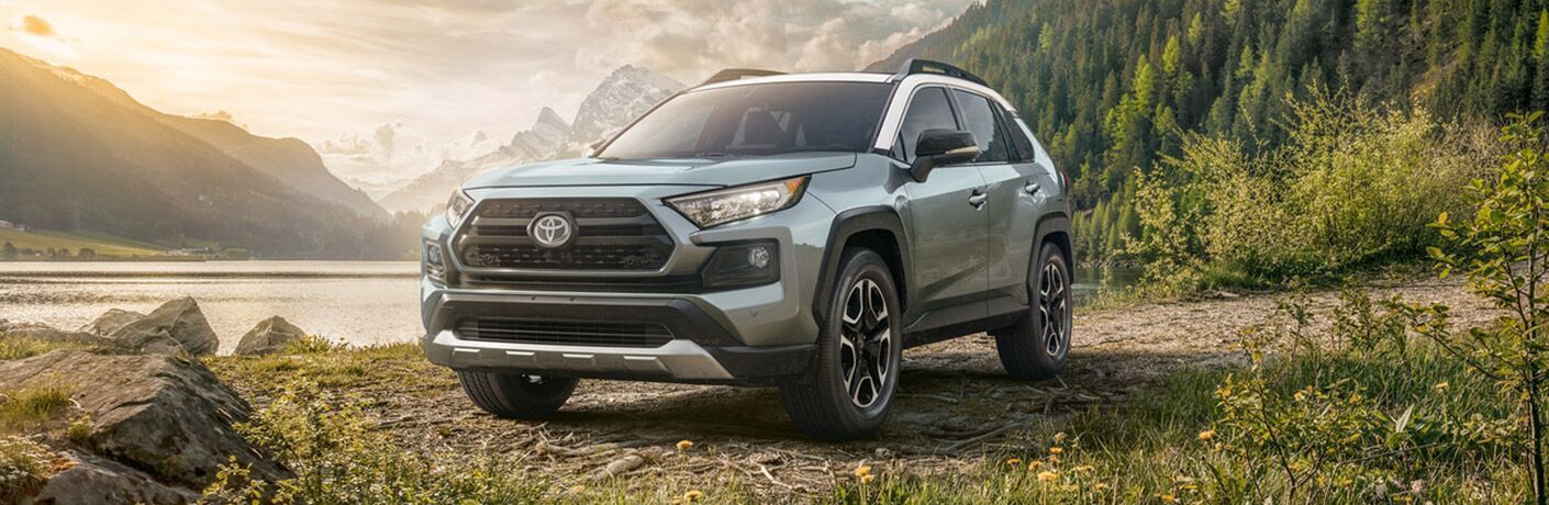 2020 Toyota RAV4 parked near a lake