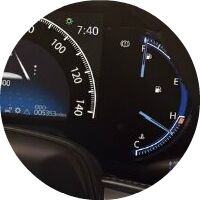 2020 Toyota RAV4 instrument gauge closeup