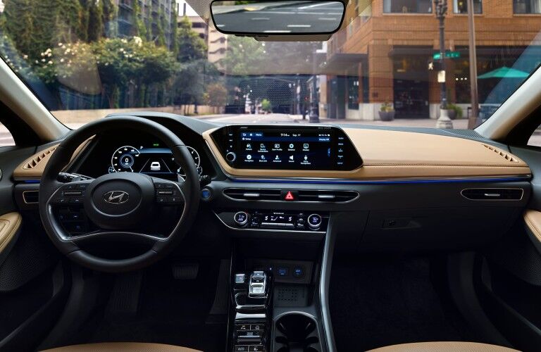 Front interior inside the 2020 Hyundai Sonata
