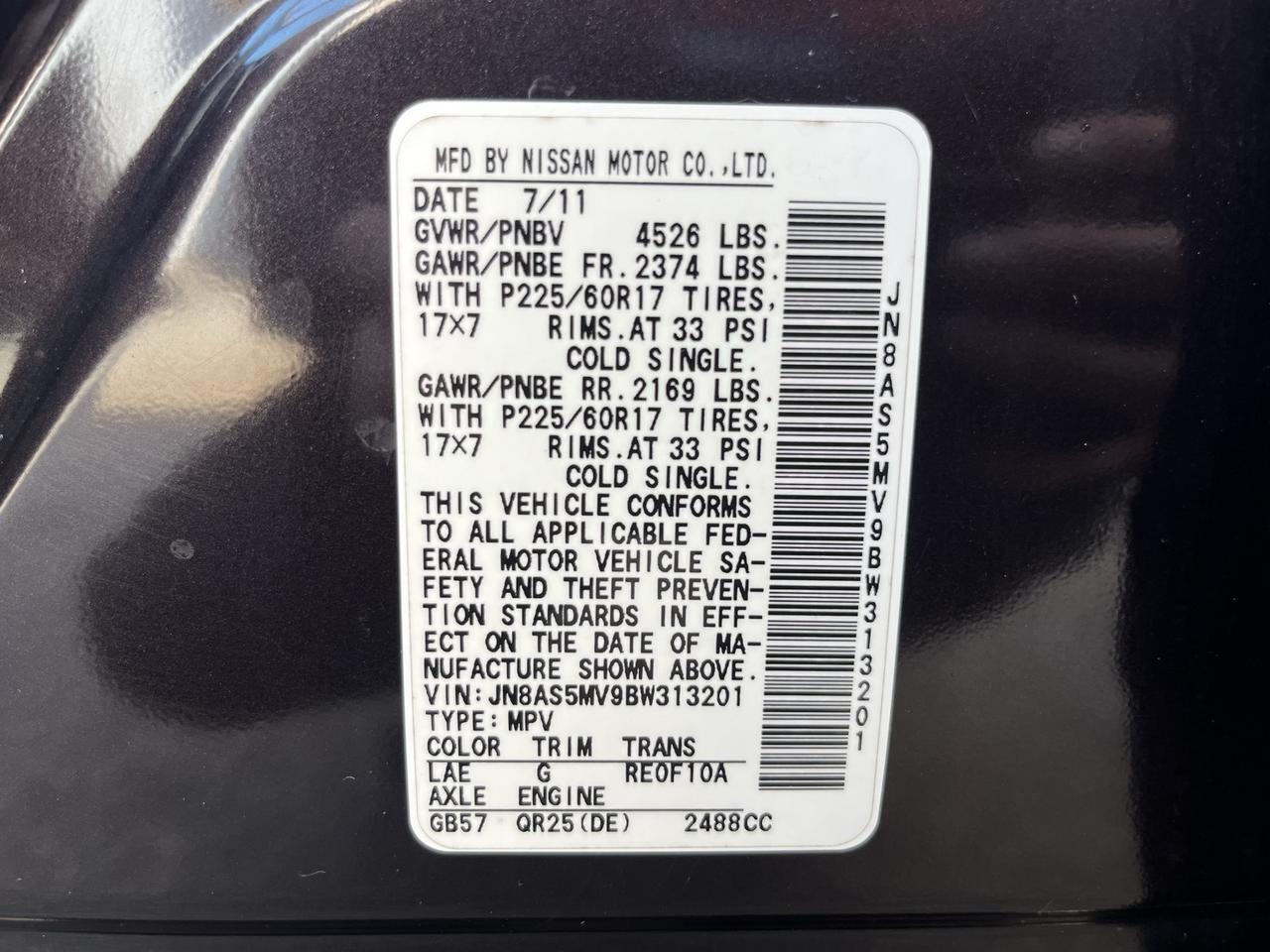 2011 Nissan Rogue S Glen Burnie MD