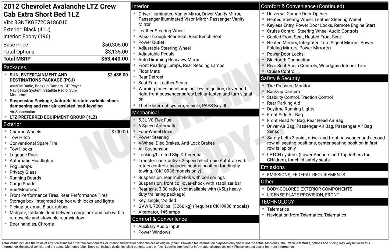 2012 Chevrolet Avalanche 1500 LTZ Oak Ridge TN