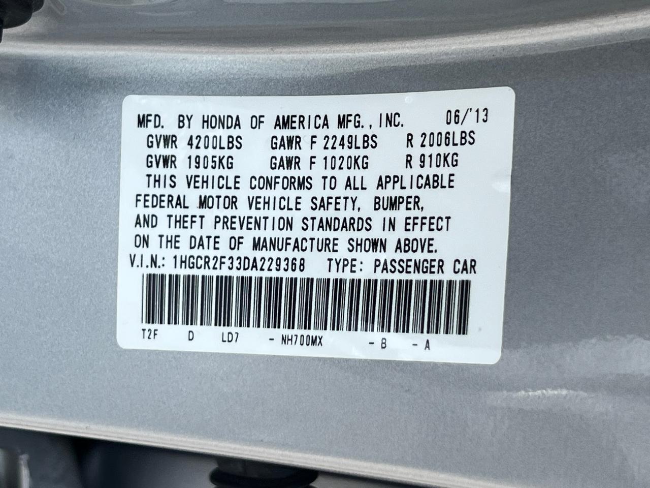 2013 Honda Accord LX Hagerstown MD