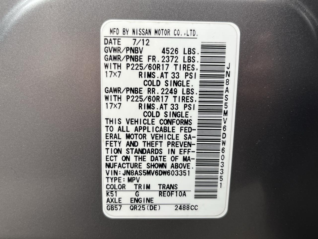 2013 Nissan Rogue S Glen Burnie MD