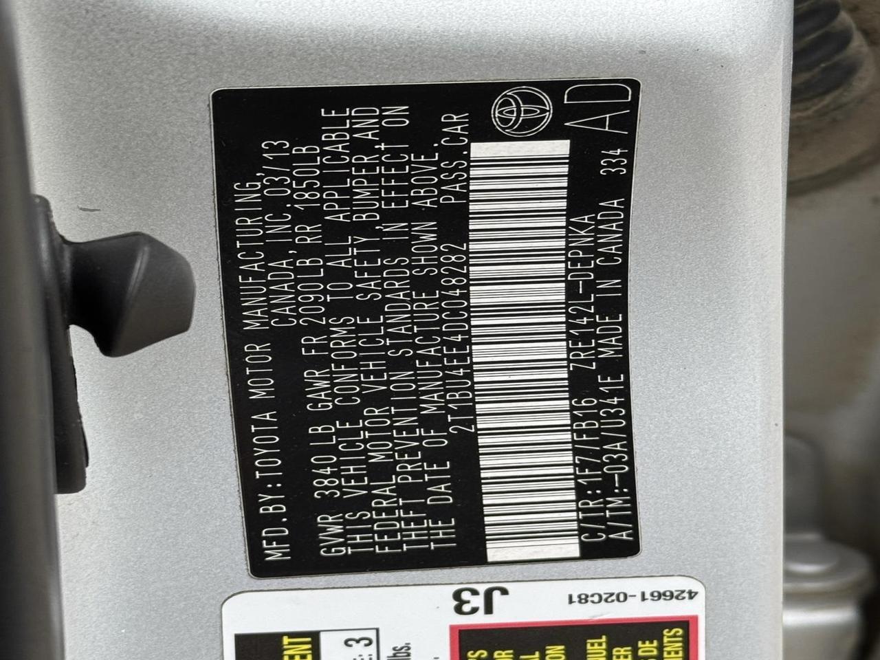 2013 Toyota Corolla LE Fredericksburg VA