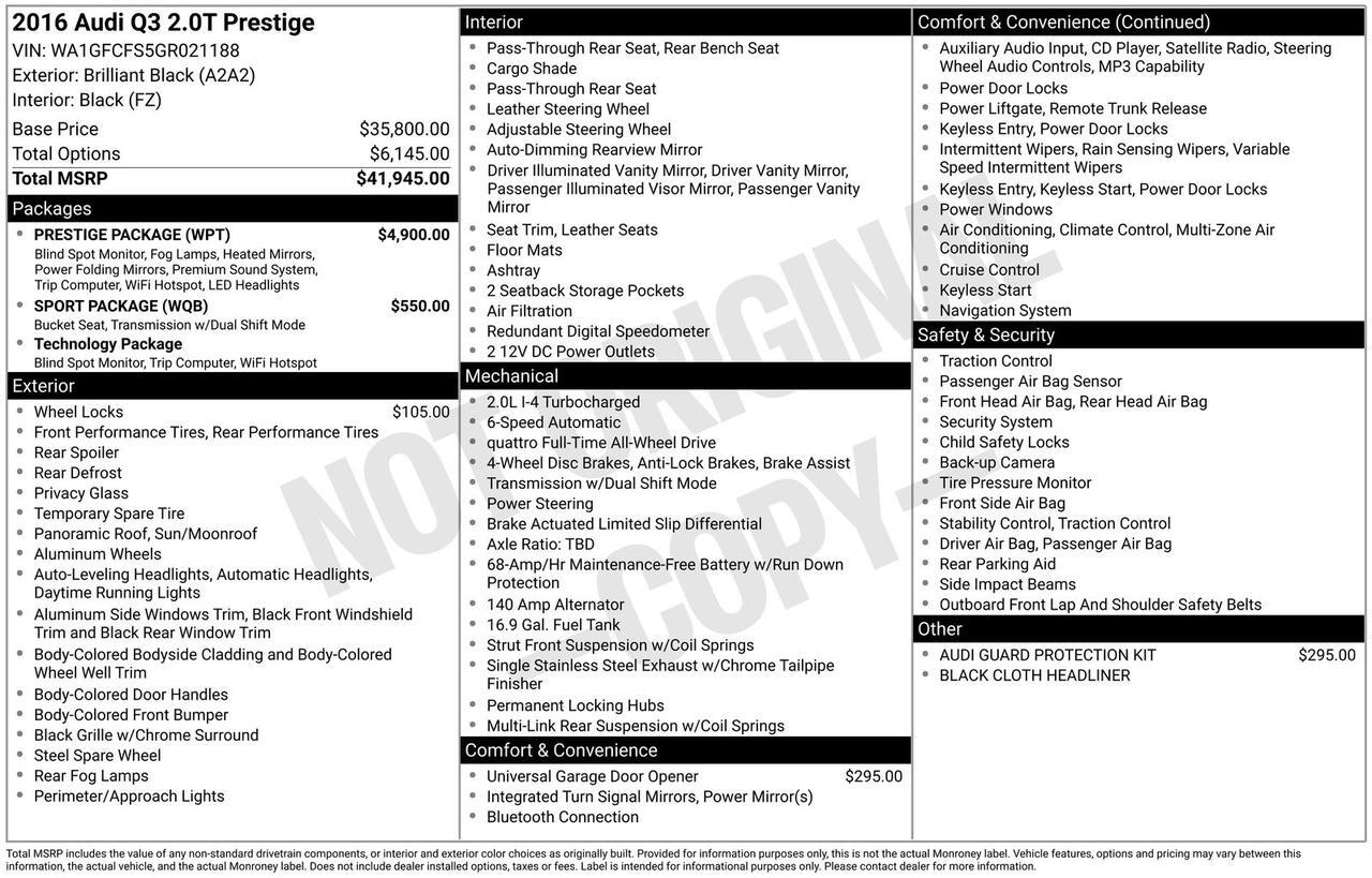 2016 Audi Q3 2.0T Prestige Oak Ridge TN