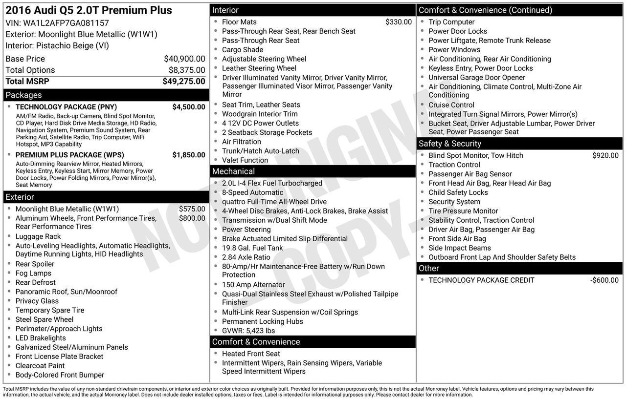 2016 Audi Q5 2.0T Premium Plus Oak Ridge TN