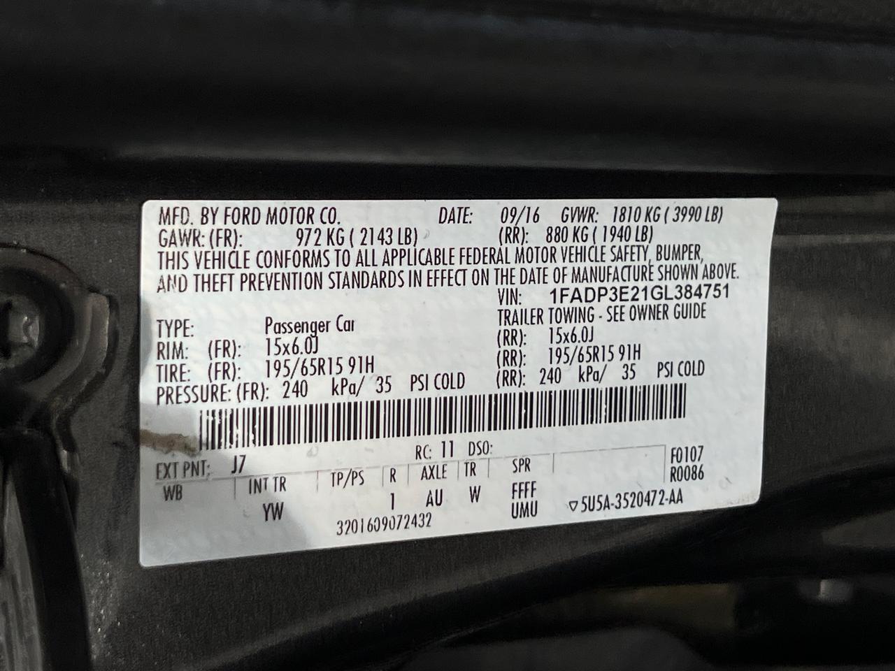 2016 Ford Focus S Hagerstown MD