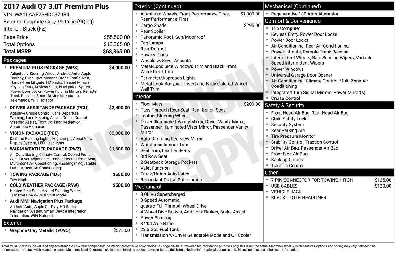 2017 Audi Q7 3.0T Premium Plus Oak Ridge TN