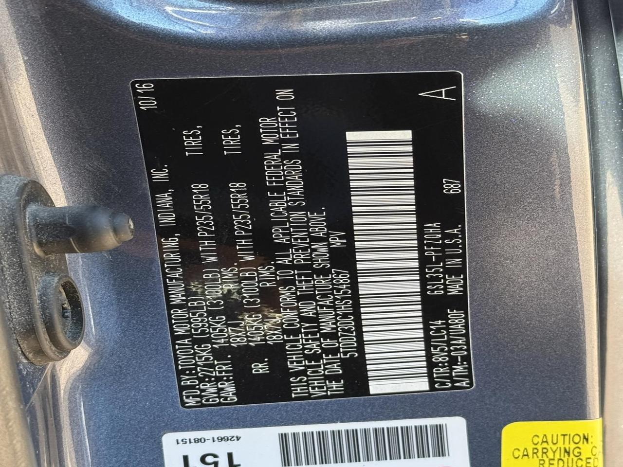 2017 Toyota Sienna XLE Fredericksburg VA