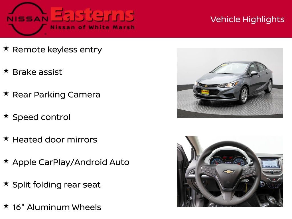 2018 Chevrolet Cruze LT White Marsh MD