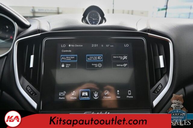 2018 Maserati Ghibli S Q4 GranLusso / AWD / AutoStart / Heated & Cooled Leather Seats / Sunroof / Harman Kardon Speakers / Blind Spot Alert / Bluetooth / Backup Camera / Keyless Entry & Start / 24 MPG Banglore