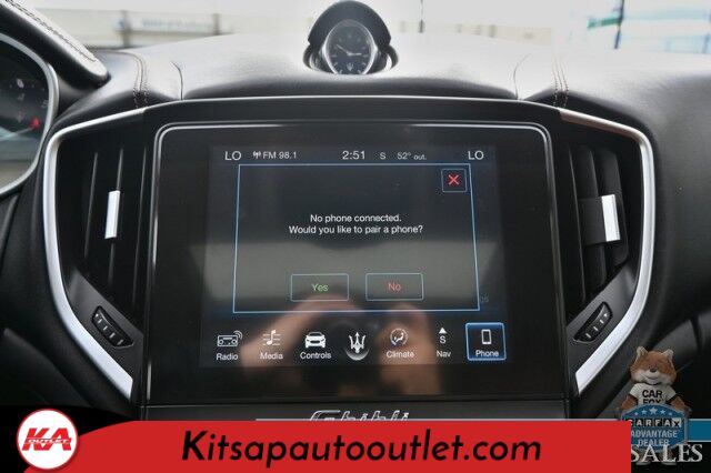 2018 Maserati Ghibli S Q4 GranLusso / AWD / AutoStart / Heated & Cooled Leather Seats / Sunroof / Harman Kardon Speakers / Blind Spot Alert / Bluetooth / Backup Camera / Keyless Entry & Start / 24 MPG Banglore