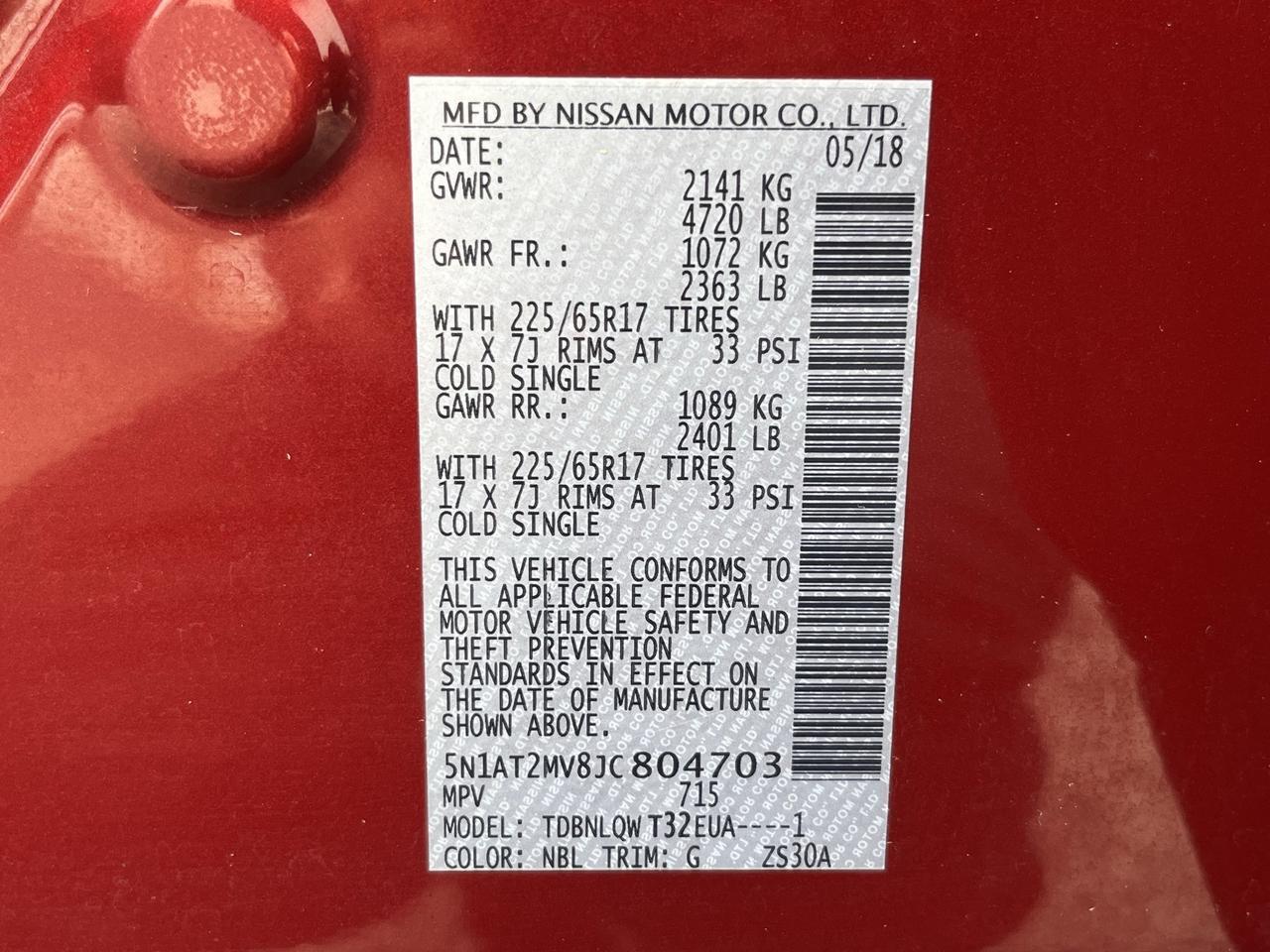 2018 Nissan Rogue SV Glen Burnie MD