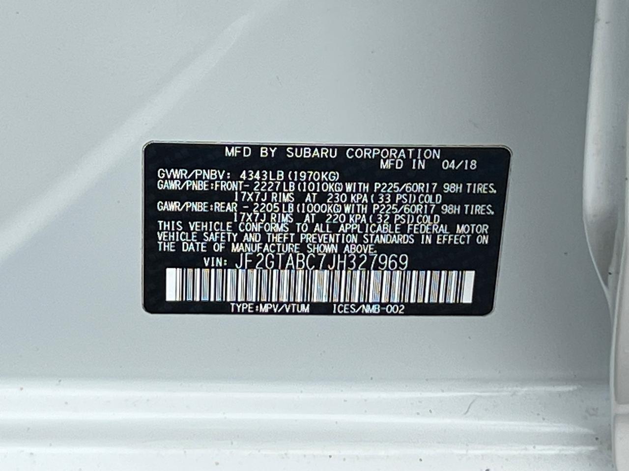 2018 Subaru Crosstrek 2.0i Premium Hagerstown MD