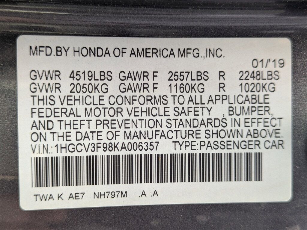 2019 Honda Accord Hybrid Touring Kennesaw GA