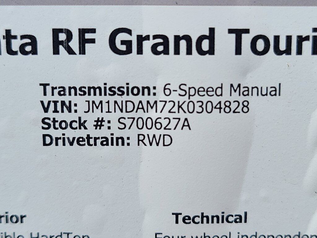 2019 MAZDA Miata RF Grand Touring Springfield VA