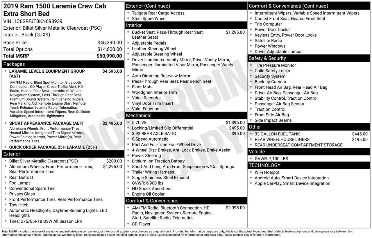 2019 Ram 1500 Laramie Oak Ridge TN