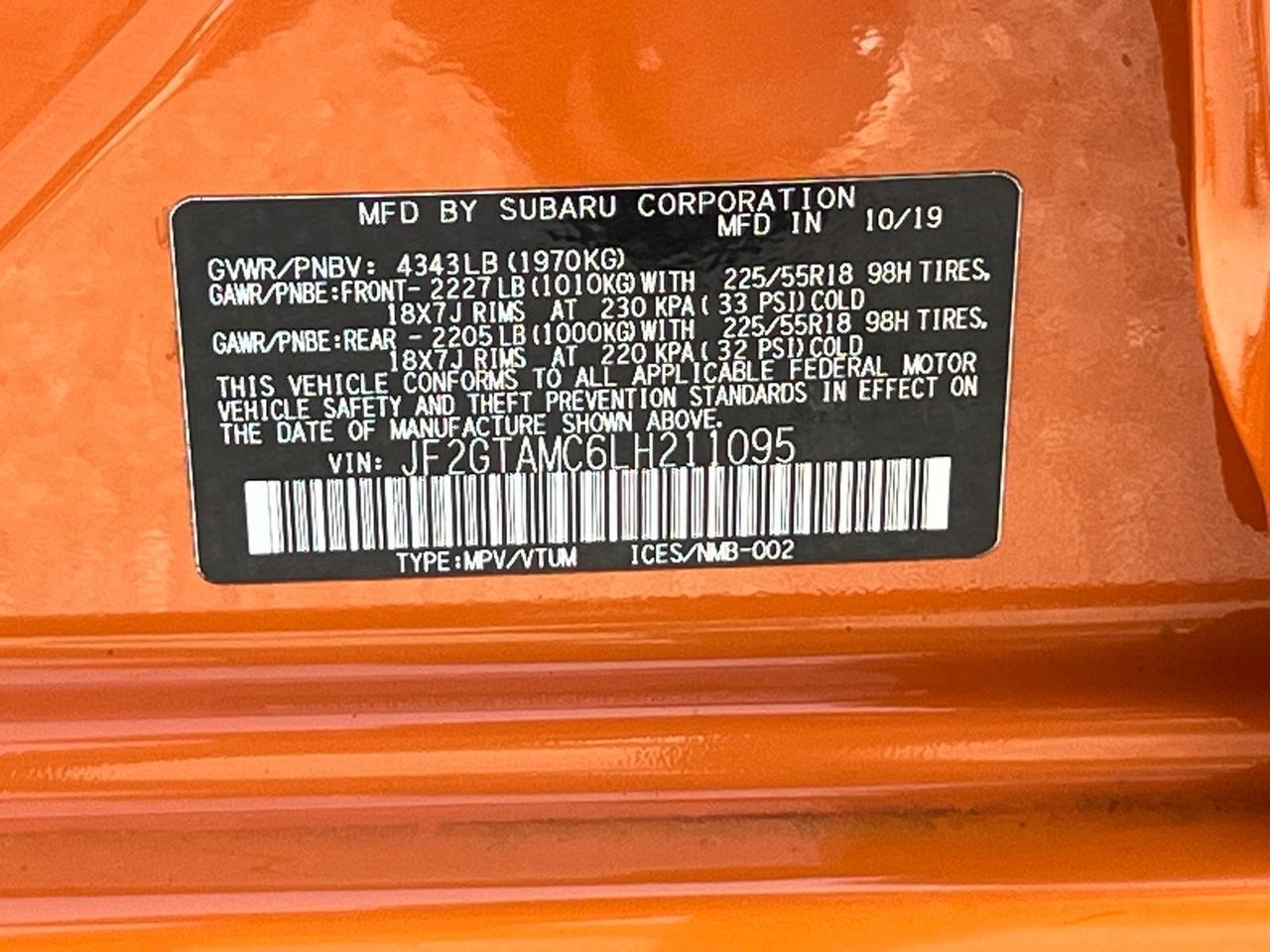 2020 Subaru Crosstrek Limited Hagerstown MD