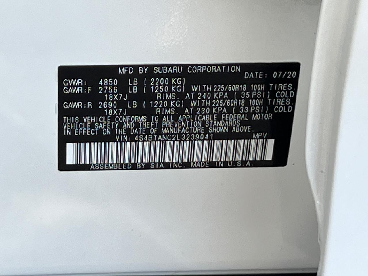 2020 Subaru Outback Limited Hagerstown MD