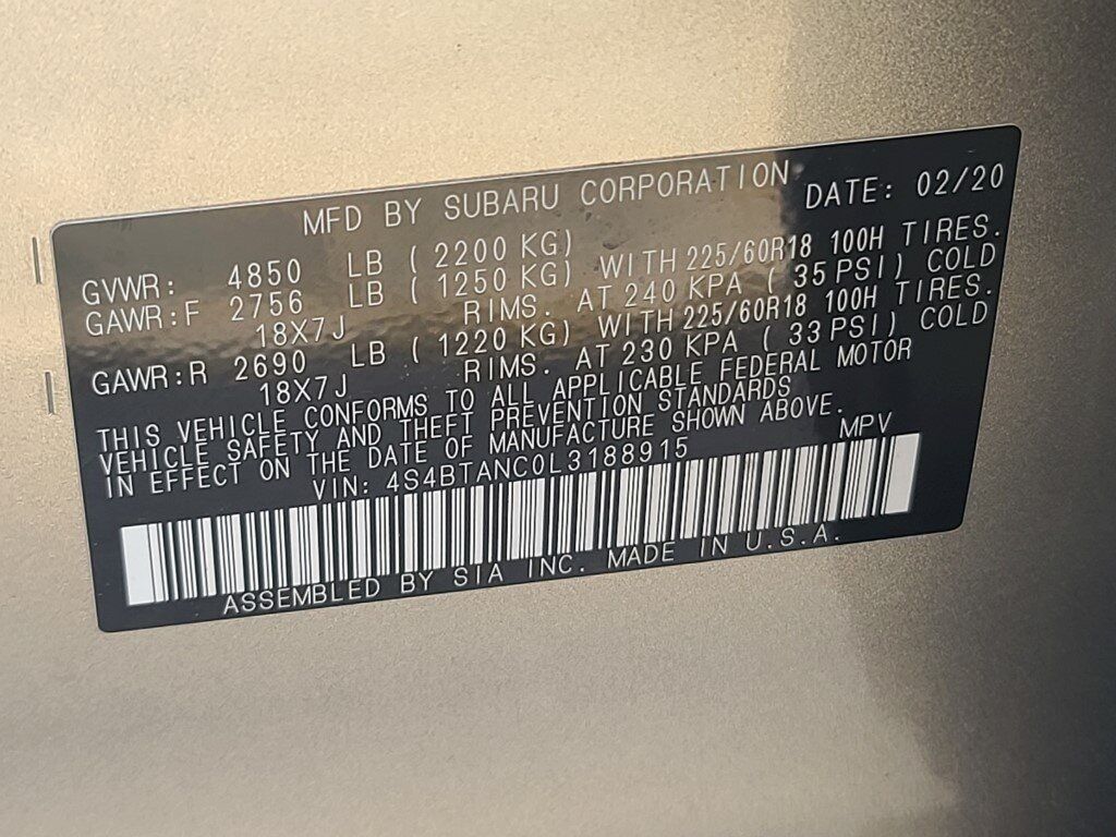 2020 Subaru Outback Limited Springfield VA