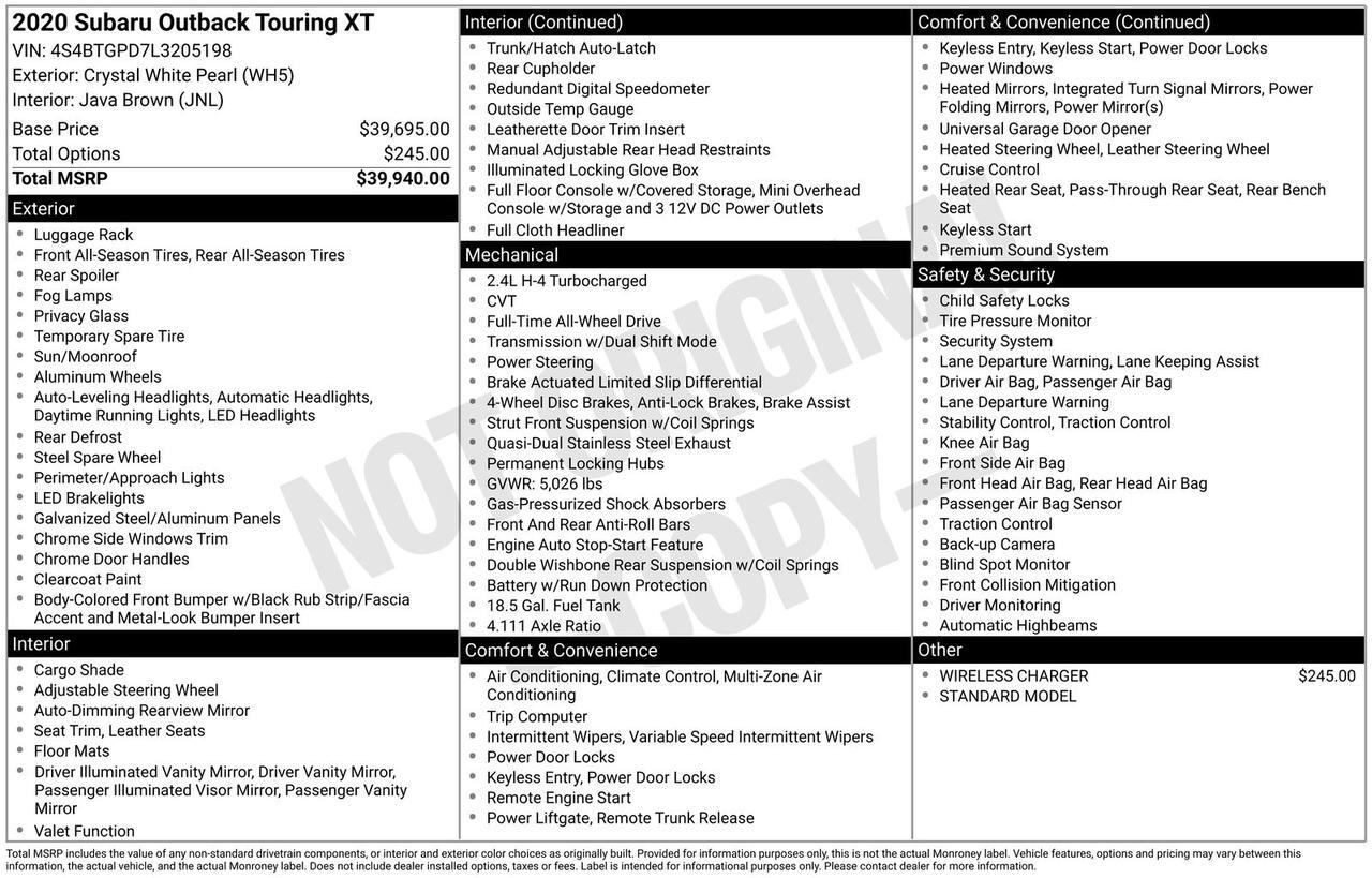 2020 Subaru Outback Touring XT Oak Ridge TN