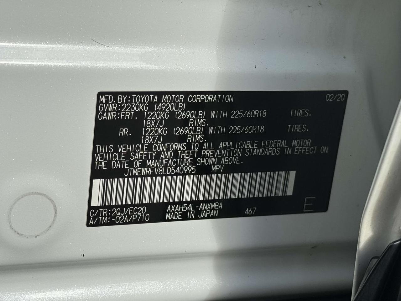 2020 Toyota RAV4 Hybrid XSE Fredericksburg VA