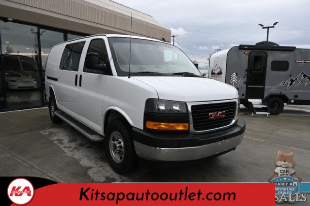 2021 GMC Savana Cargo Van 2500 / Chrome Appearance & Cold Climate Pkg / 4.3L V6 / Driver Convenience Pkg / Bulkhead / Power Locks, Windows & Mirrors / Aux Input / Air Conditioning / Cruise Control / Running Boards / 1-Owner Banglore