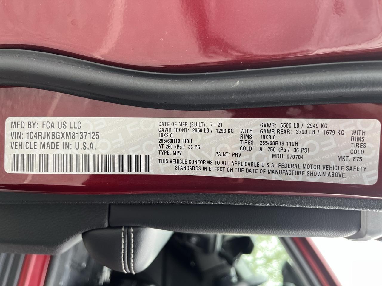 2021 Jeep Grand Cherokee L Limited Glen Burnie MD