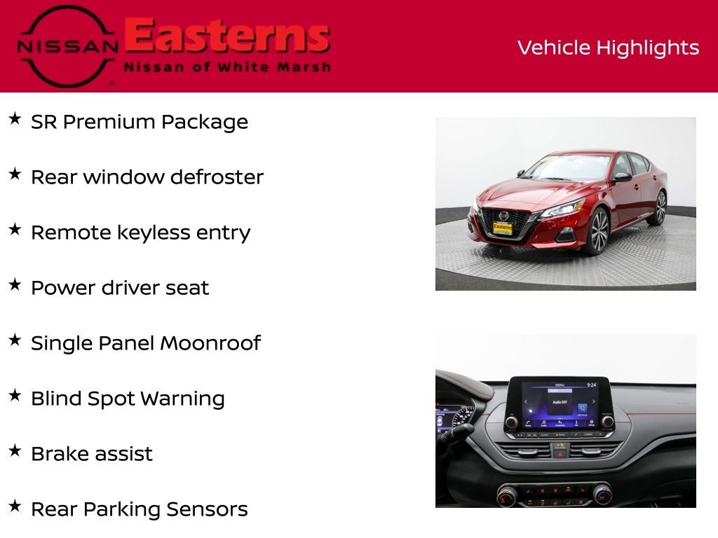 2021 Nissan Altima 2.5 SR White Marsh MD