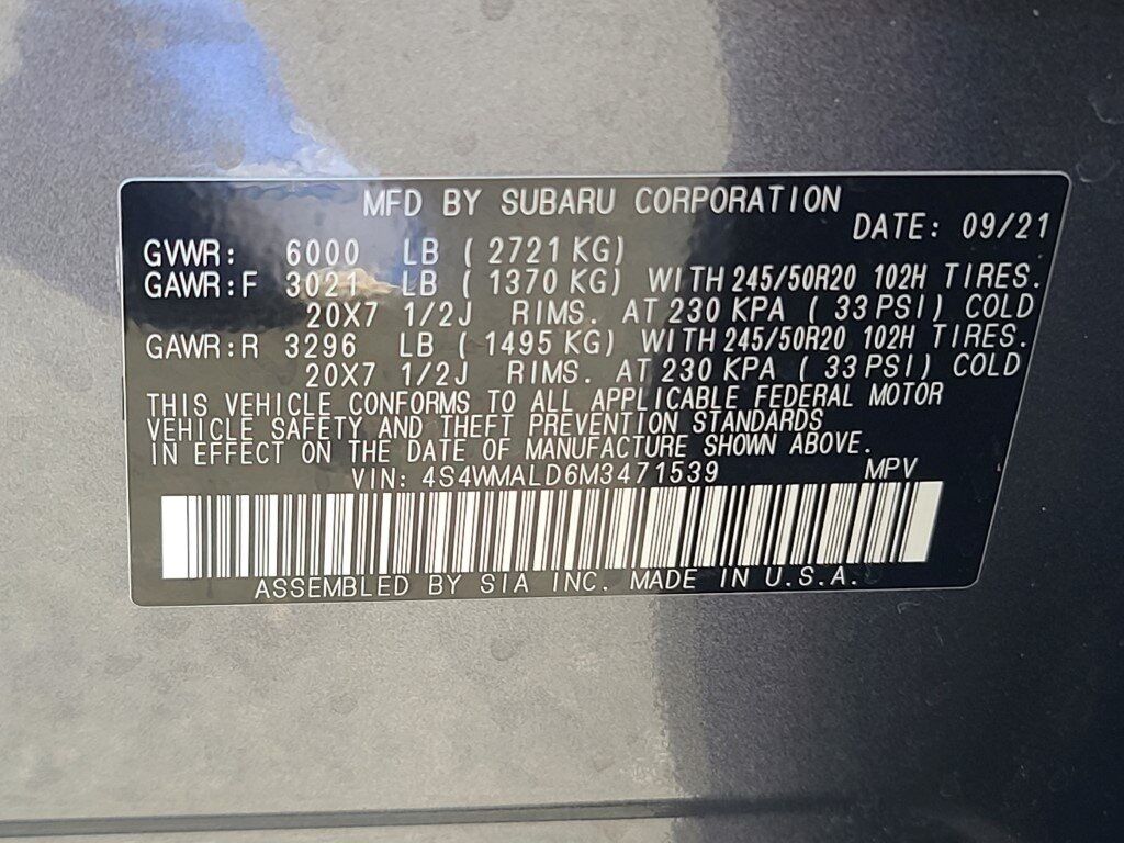 2021 Subaru Ascent Limited Springfield VA