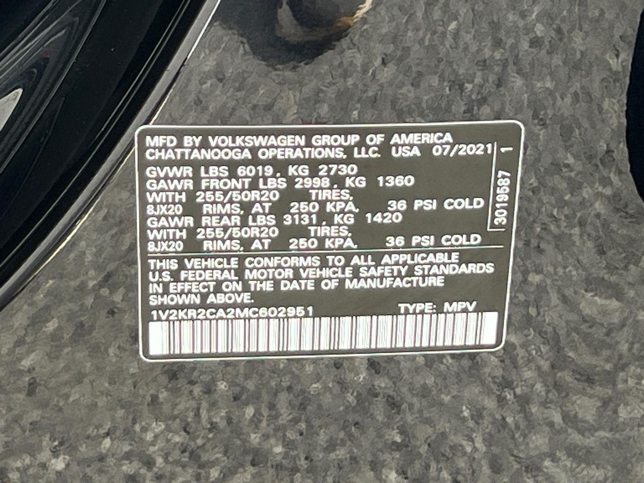 2021 Volkswagen Atlas 3.6L V6 SE w/Technology Hagerstown MD