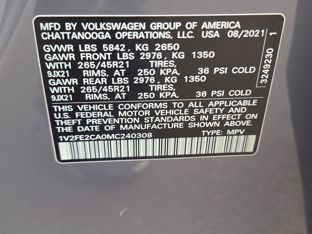 2021 Volkswagen Atlas Cross Sport 3.6L V6 SEL Premium R-Line Springfield VA