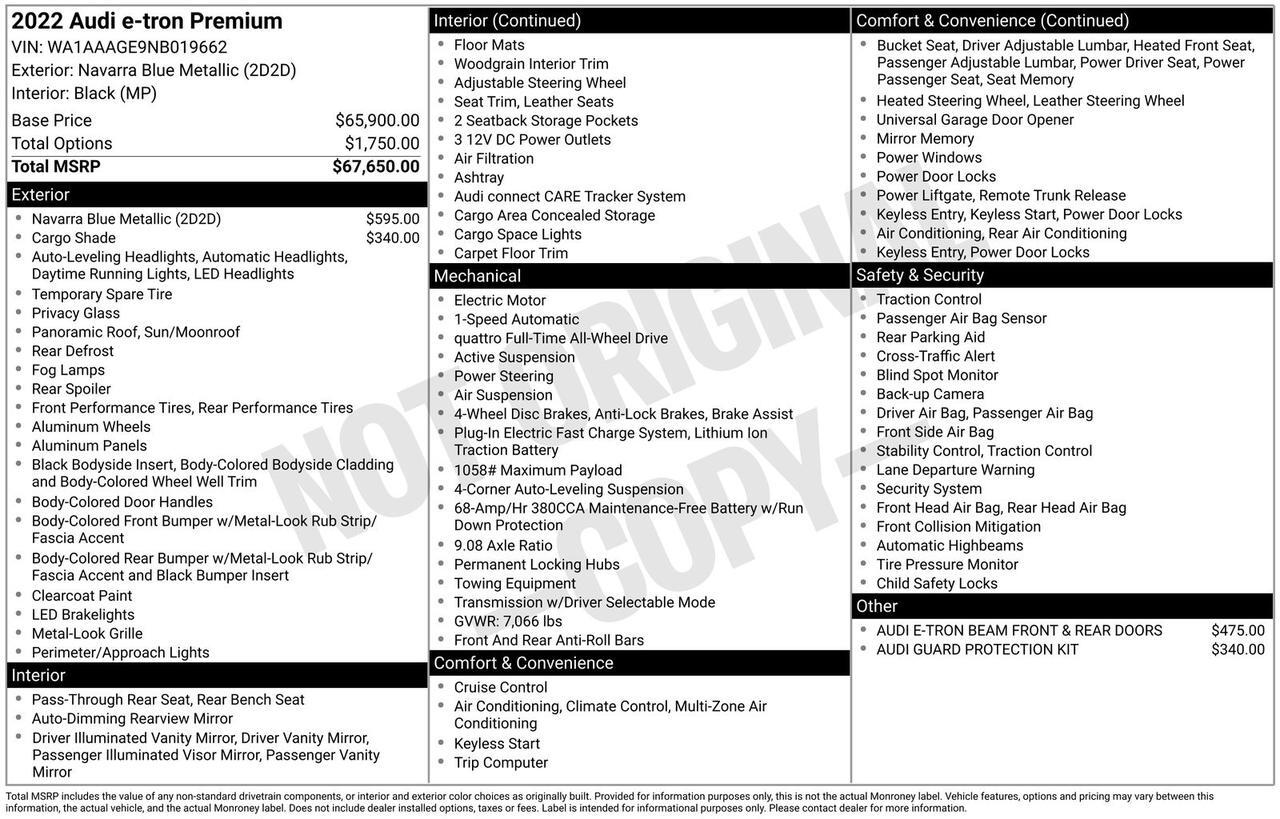 2022 Audi e-tron Premium Oak Ridge TN