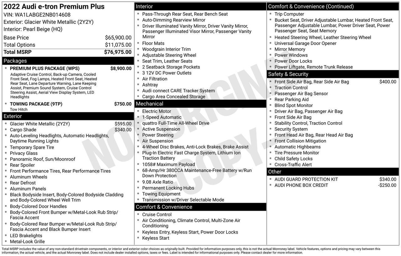 2022 Audi e-tron Premium Plus Oak Ridge TN