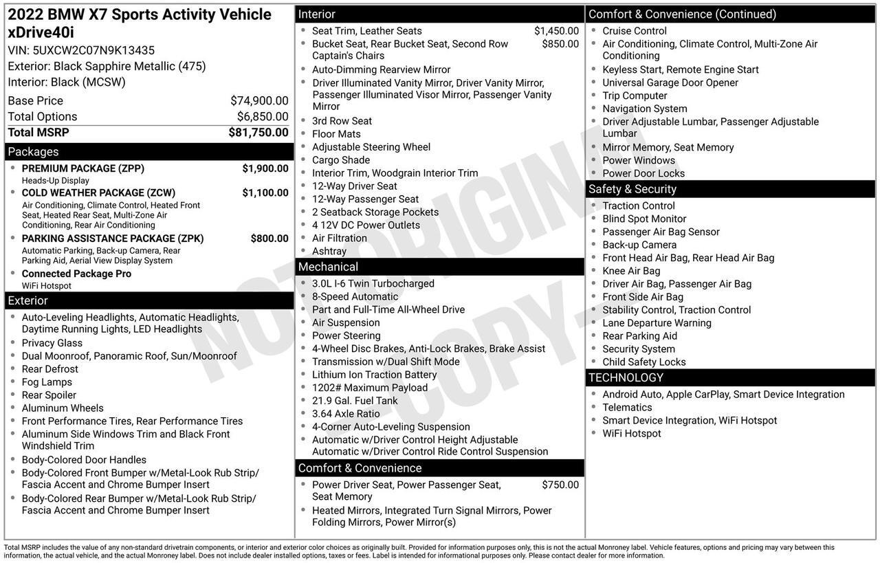 2022 BMW X7 xDrive40i Oak Ridge TN