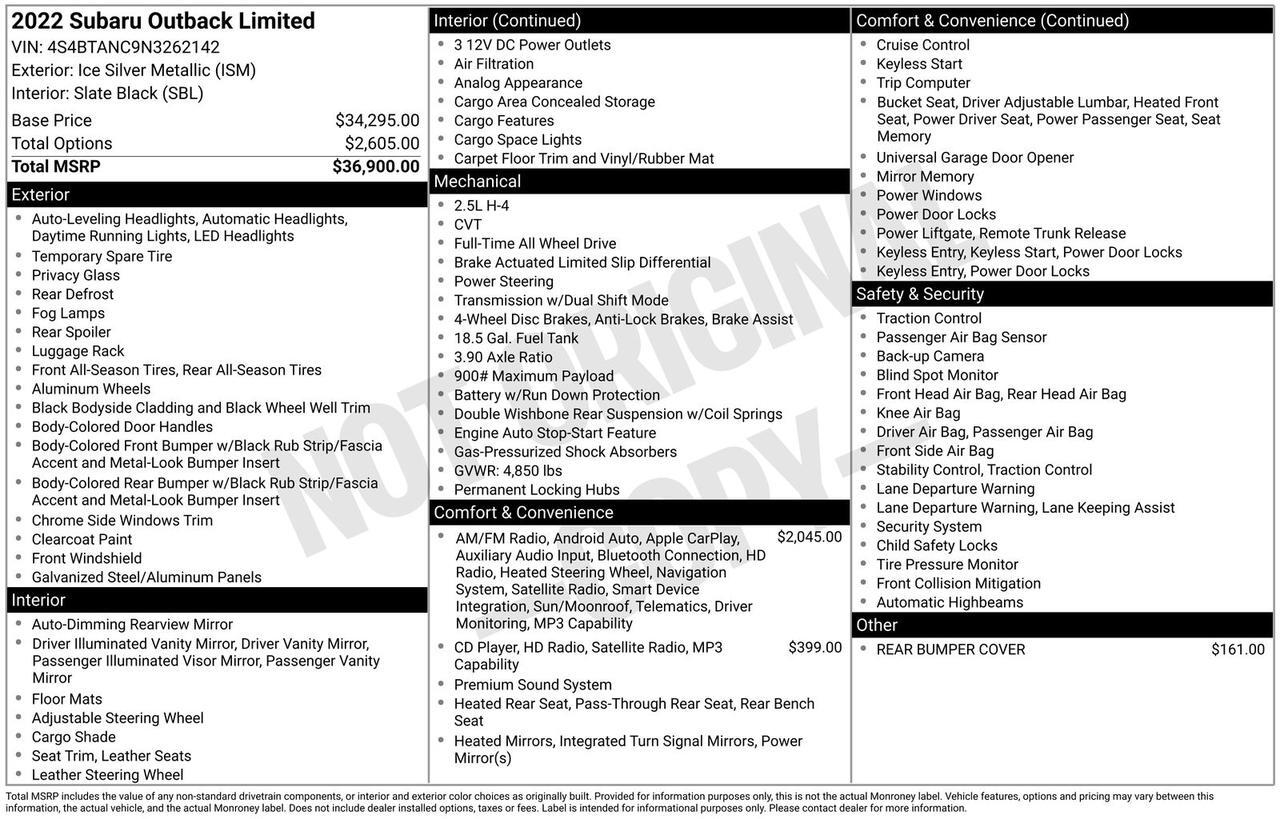 2022 Subaru Outback Limited Oak Ridge TN