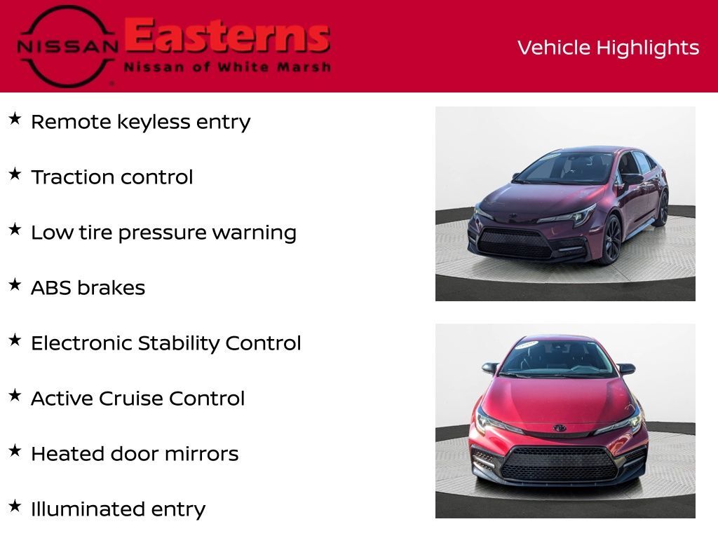2022 Toyota Corolla SE Nightshade White Marsh MD