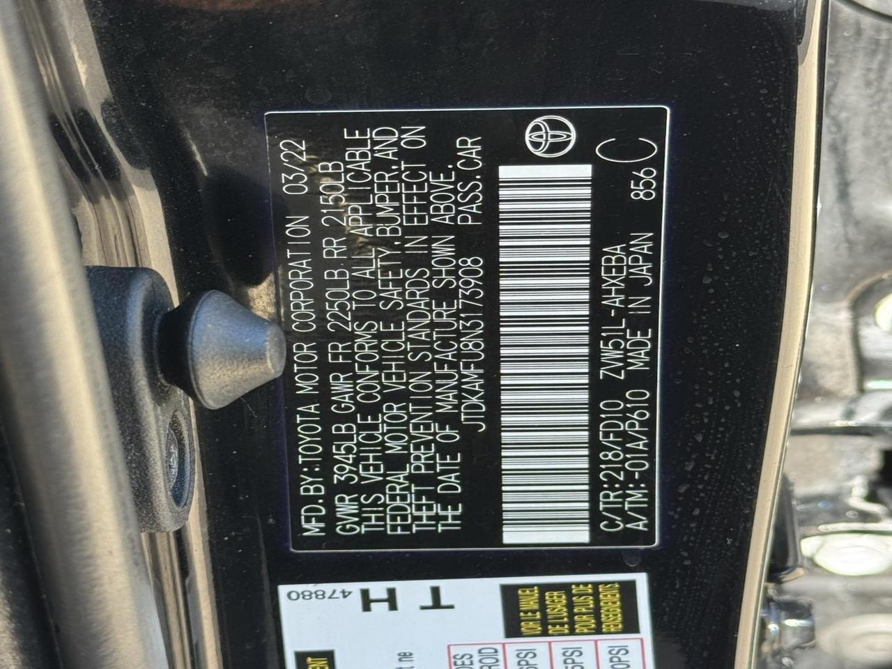 2022 Toyota Prius LE Fredericksburg VA