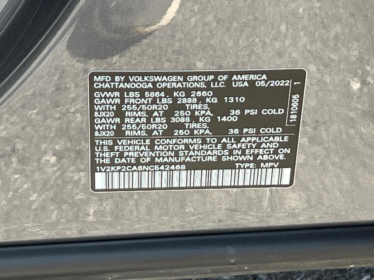 2022 Volkswagen Atlas 2.0T SE w/Technology Hagerstown MD