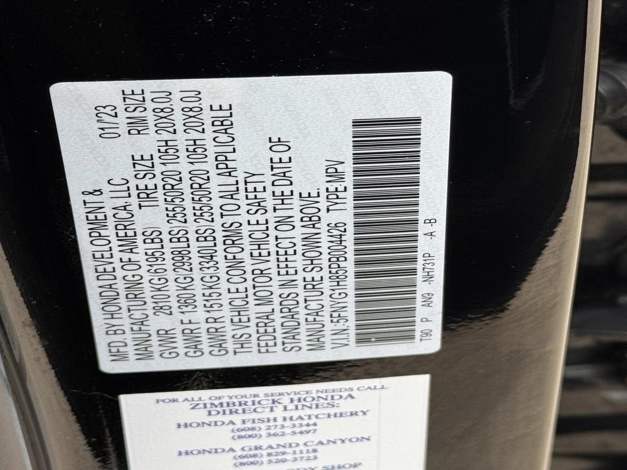 2023 Honda Pilot Elite Fredericksburg VA