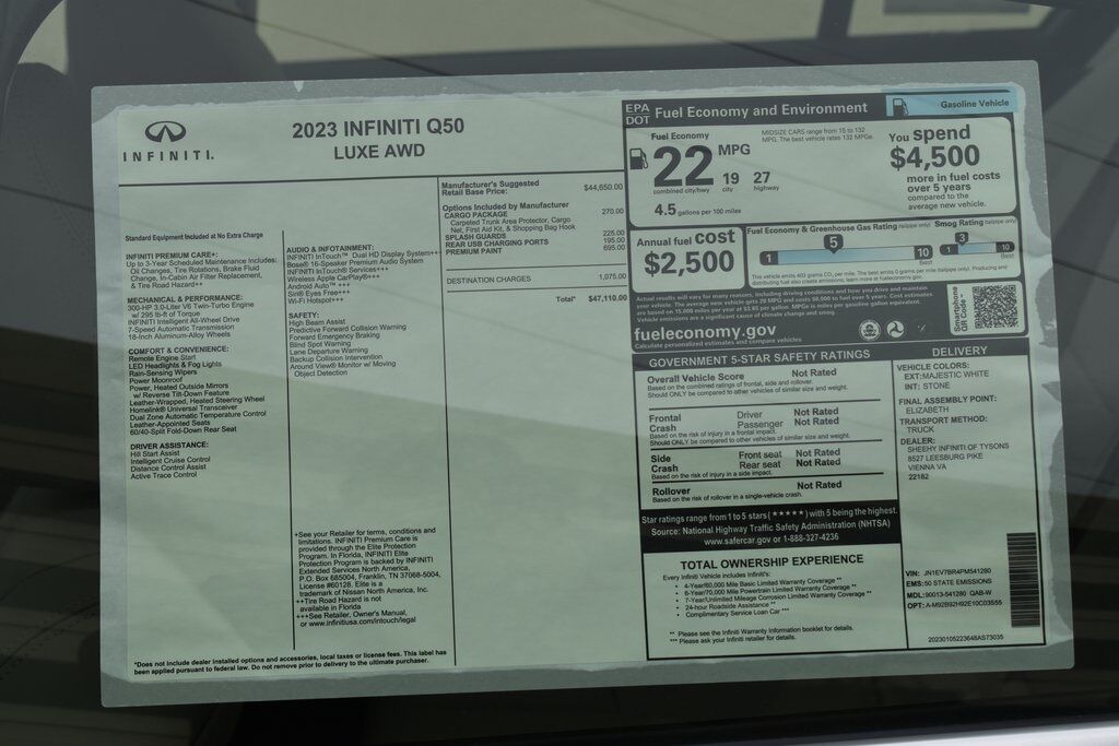 2023 INFINITI Q50 LUXE Vienna VA