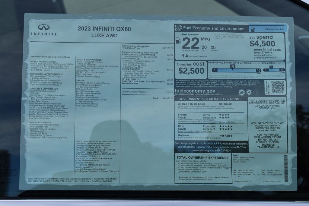 2023 INFINITI QX60 LUXE Vienna VA