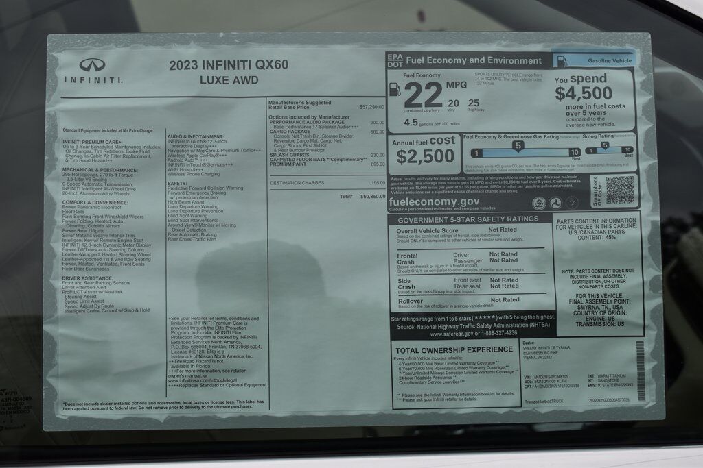 2023 INFINITI QX60 LUXE Vienna VA