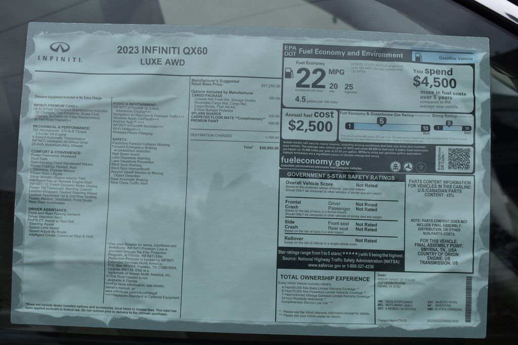 2023 INFINITI QX60 LUXE Vienna VA